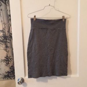 High waisted jersey skirt